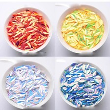 Beads Gold Glitter Sequin 6x15mm 3D DIY Wedding Dress Party