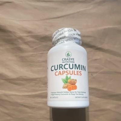 Crasye Nutrition Curcumin Turmeric Ginger Vegan Gluten-Free 60 Capsules