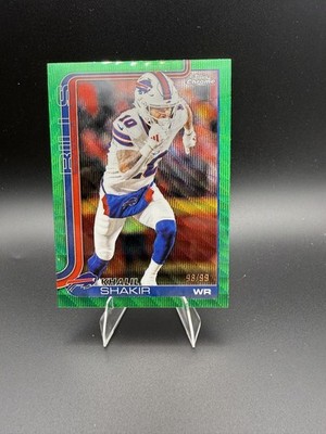 2025 Topps Chrome - Khalil Shakir #32 Green Wave Refractor /99