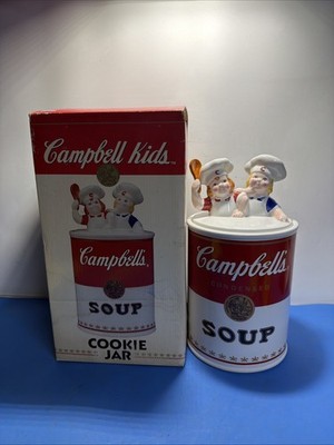 Vintage Campbell Kids Campbell s Soup Cookie Jar 12  Ceramic w/ Box