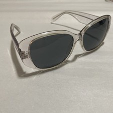 Vintage Anne Klein II Riviera Clear Frame Sunglasses Womens 80s 90s