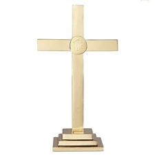 Classic Altar Cross with IHS Emblem 15" High Church Supplies Decor New