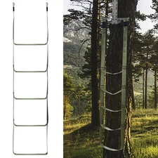 5 Step Climbing Stick Aider - Lightweight Webbing Rope Ladder for Hunting