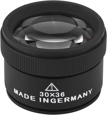 30X Coin Magnifying Glass, Professional Jewelry Loupe Lens Portable Black 