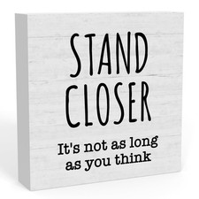 Stand Closer Sign - Not As Long As You Think, Boys Bathroom Decor, Housewarmi...