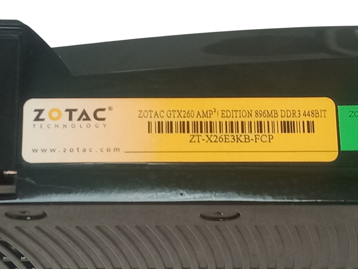 Zotac GTX 260 AMP 896MB GDDR3 DVI-I S-Video PCIe 2.0x16 Graphics
