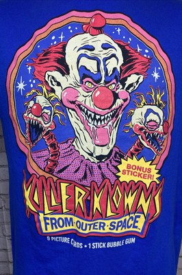 Killer Klowns From Outer Space T Shirt Graphic Horror Blue Short Sleeve Sz Large