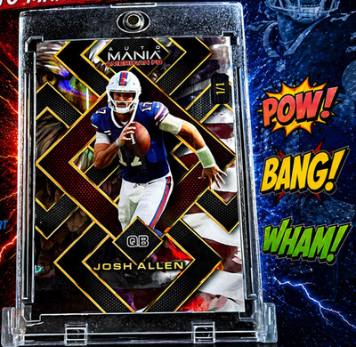 2024 JOSH ALLEN  1/1   RARE SHORT RUN   FOIL DESIGN   WILD CARD AUTO MANIA