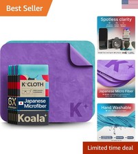 Crystal-Clear Japanese Microfiber Lens Cleaning Cloths - 6 Pack in Blue  Purple