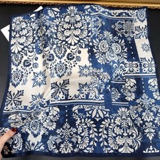 100 Pure Silk Scarf Women Red Blue Paisley Kerchief Square Bandana Wrap 68 68cm