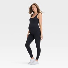 Long Unitard Maternity Jumpsuit - Isabel Maternity by Ingrid  Isabel Black