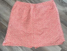 Liz Claiborne Cotton A Line Skort Peach White Poppy Skort Size 10