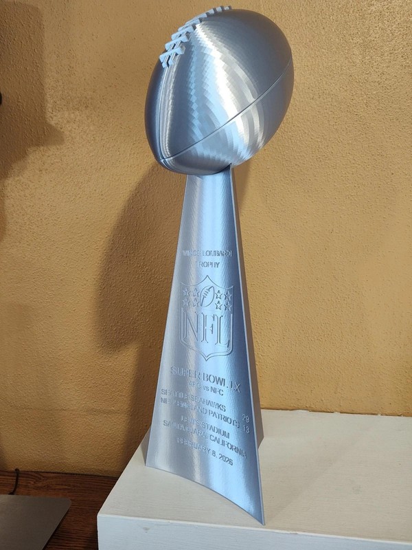 18" Vince Lombardi Trophy Replica Full Text - Super Bowl LX(60) 2026