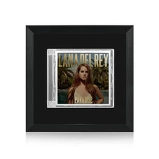 8.6"X8.6" CD DISPLAY FRAME FOR CD CASES WOODEN FRAME WITH BLACK FLOCKED FABRIC R