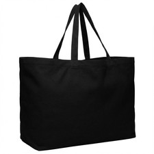 Extra Large Canvas Tote Bag - Big Reusable Grocery Shopping Heavy Duty Foldab...