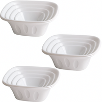 Engelland 3 X 5-Teilige Stapelbare Schalen ObstschüSsel SchüSsel Kunststoff Weiß