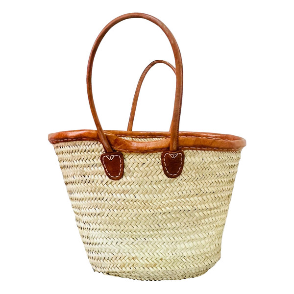 Bolso de Mano de Paja Marroquí - Cesta Extra Grande Tejido a Mano Mercado Francés, Boho Summe