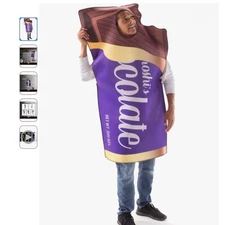 Chocolate Bar Candy Halloween Costume One Piece Bodysuit Unisex One Size NWT