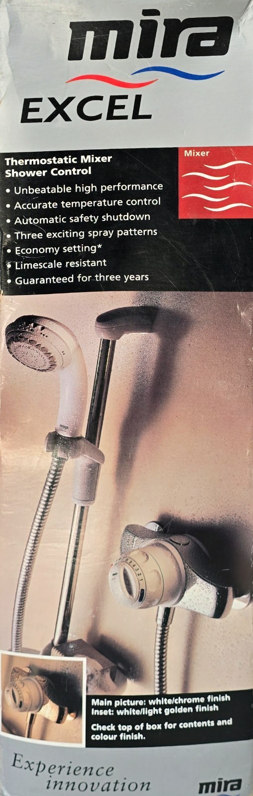 Mira Excel EV Thermostatic Mixer  Shower Valved White Rare New Free Postage