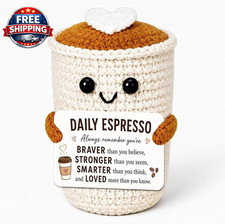 Positive Coffee Mug Crochet Coffee Lovers Gifts for Women Men Girls
