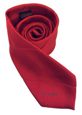 Oscar De La Renta Men's Solid Red Tie silk office dress