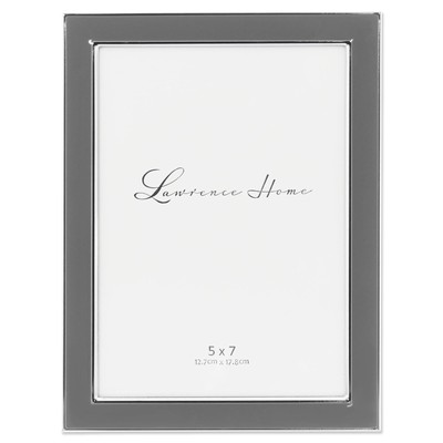 Lawrence Frames Metal Frame, Polished Enamel, Grey, 5x7
