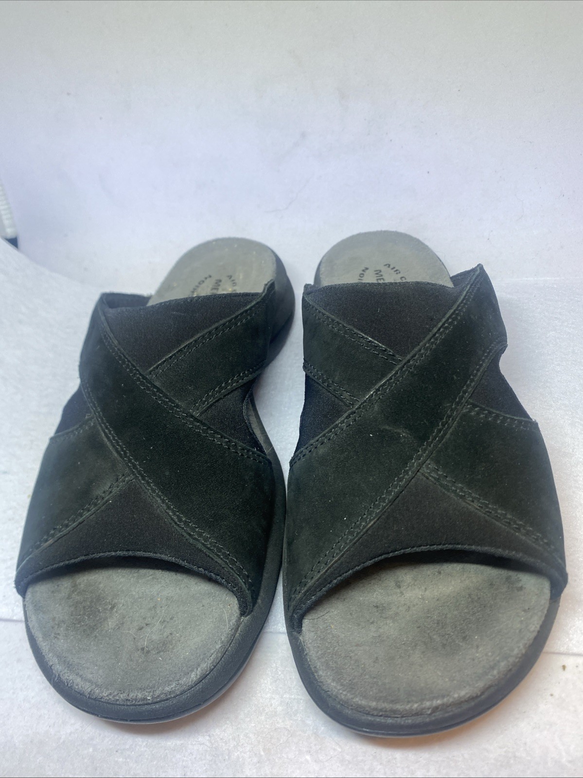 MERRELL sandali neri scamosciati slip on taglia 7 usati in ottime condizioni donna