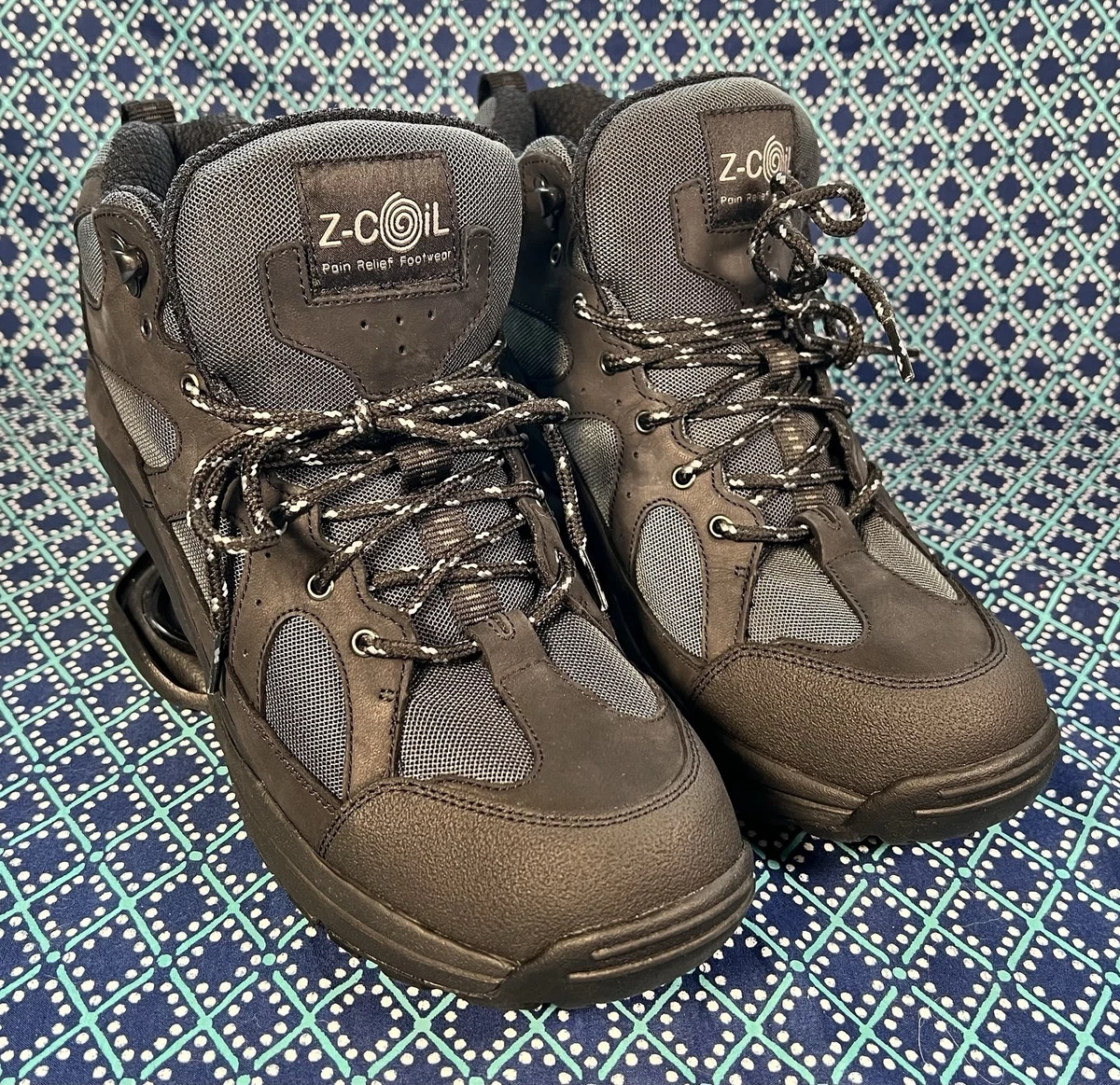 Z-Coil Hiking Boots Mens Size 8 Orthopedic Shoes Brown Leather Lace-Up Z-CoiL Upper Leather Lace Up Boots for Men for Sale | Shop  main image 3