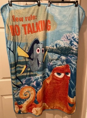 Northwest 2016 Disney Finding Dory Hank New Rule No Talking Throw Blanket 38x51