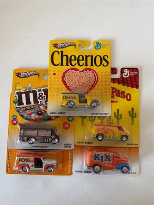 Hot Wheels Premium Cheerios/M&M's/Old El Paso/Pong/KIX Lot of 5 G61