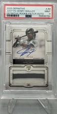 2025 Topps Definitive Justyn-Henry Malloy Rookie Patch Auto Cards RC #/50 PSA 9