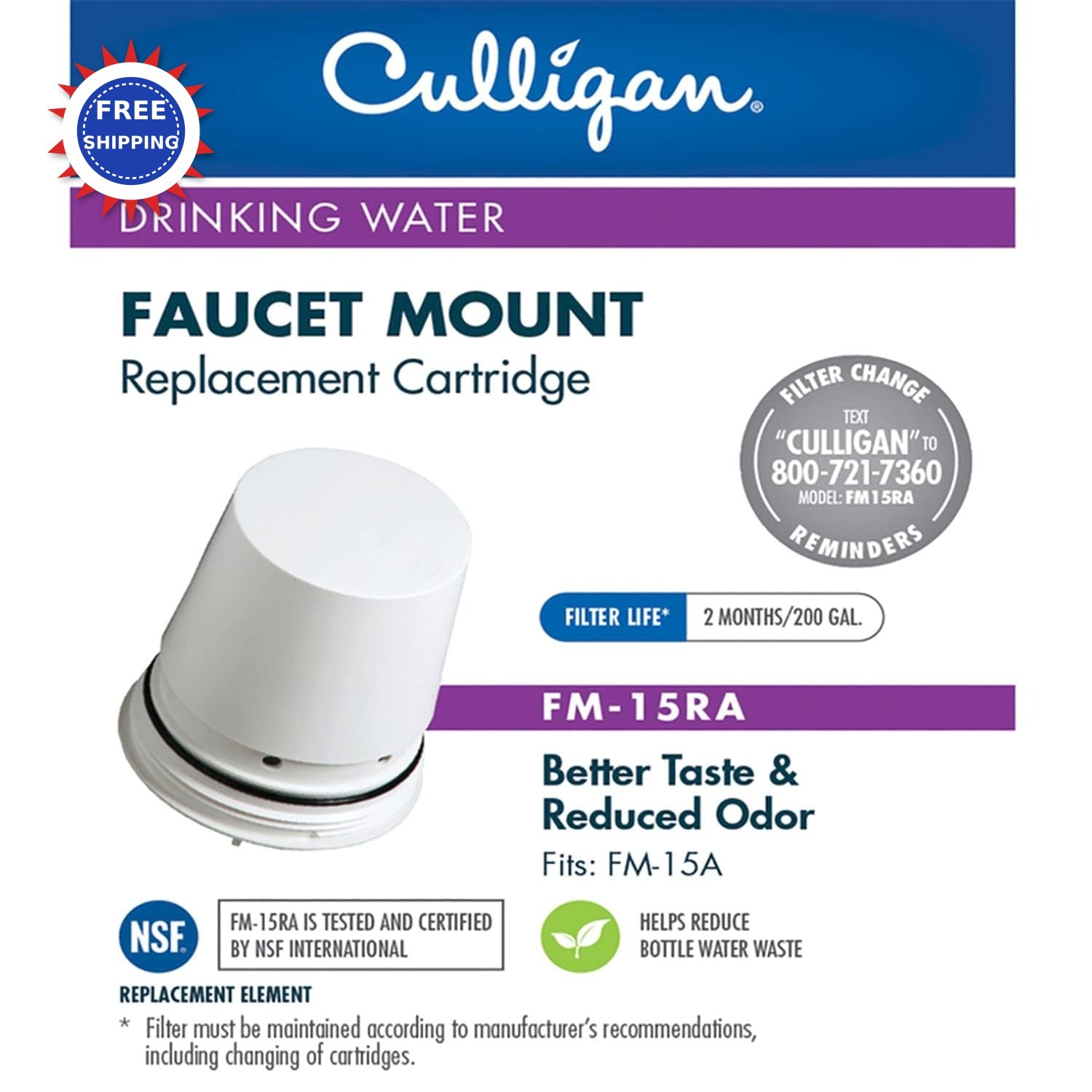 Cartridge For Faucet Mount Filter Fm 15a