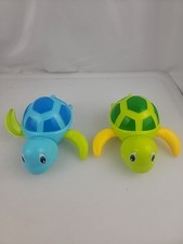 Baby Kids Blue And Green Bath Wind-up Toy Swimming Turtle Bathtub