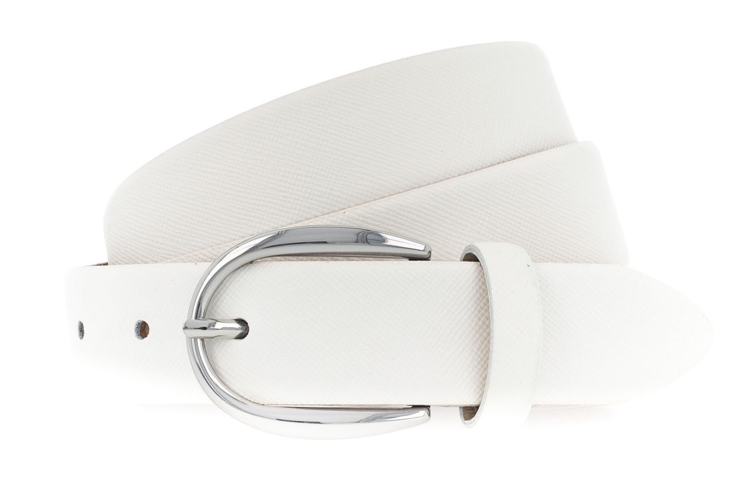 Vanzetti 30mm Cambered Leather Belt W110 White