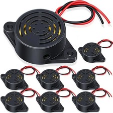 8 Pcs DC 3-24V 95dB Electronic Buzzer Active Piezo Alarm Sounder Continuous Tone