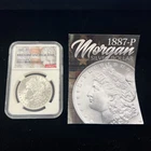 1887 Morgan Silver Dollar $1 - NGC BU / .9 / w/Redbook Info Sheet - No Reserve!