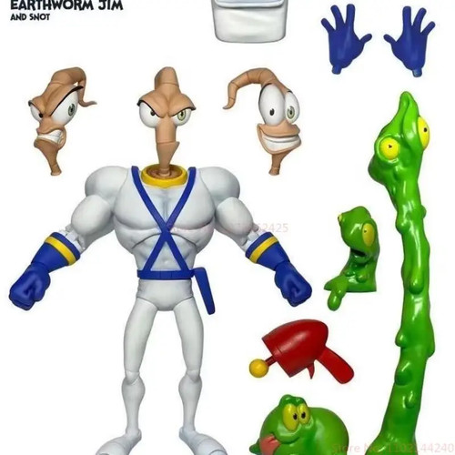 Original Earthworm Jim 2.0 Pdna 1/12 Psy Crow Bob The Killer Actionfigur Worm - Bild 19 von 27