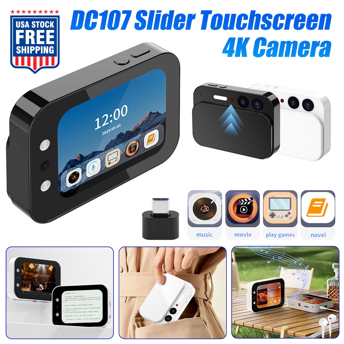Цифровой фотоаппарат Slider Touch Screen Digital