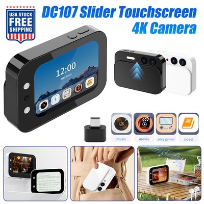 Slider Touch Screen Digital 4K HD Camera 2.8'' CCD 64MP Video Recording Music MP4