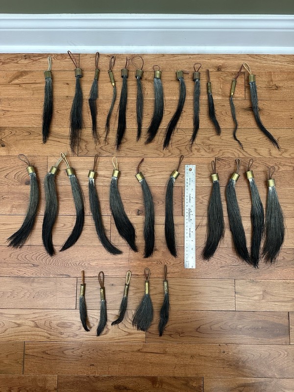 Turkey Beards With Brass Hangers Attached