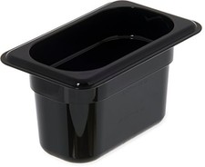 CFS 3088703 StorPlus High Heat Food Pan, 4" Deep, Ninth Size, Black