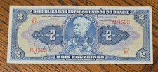 Brazil 2 cruzeiros. (1943). P-133a. Crisp VF banknote.