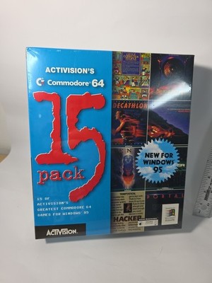 Vtg 1995 Activision's Commodore 64 15 Pack BIG BOX Windows 95 NEW SEALED 