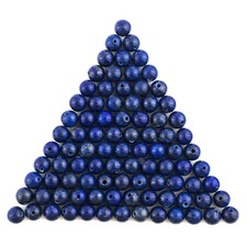 Round Lapis Lazuli Beads 7mm, Set of 100 Blue Stone