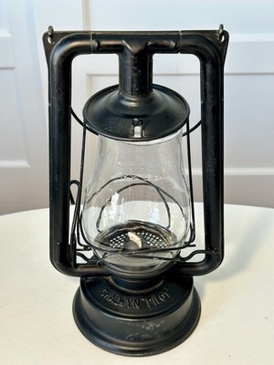 VTG Chalwyn Pilot~England~Black RR Lantern~ Dietz Fitzall Globe~Clean w/New Wick
