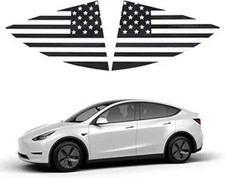 Rear Side Window Decals for Model Y 2019-2024 Accessories R Color: Matte Black
