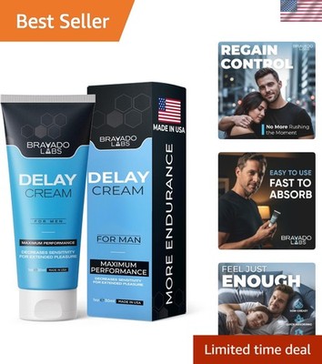 1oz Unscented Delay Cream with Benzocaine - Gentle Hydration & Control for Men