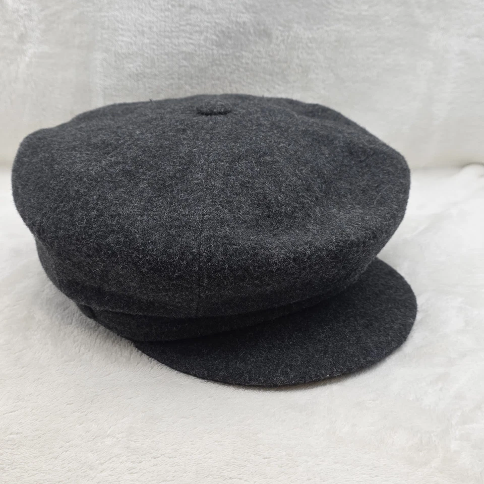 Original Italiano Gorra de Newsboy Para Hombre 59 Gris Lana Hecha en Italia Foto 3 de 4