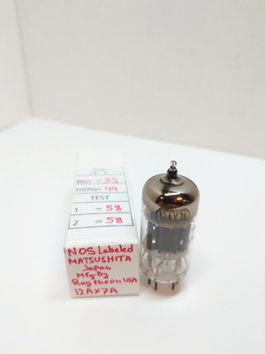 NOS 1pc Raytheon 12AX7A ECC83 TV-7 Tested VACUUM TUBE O-Getter Short Plate