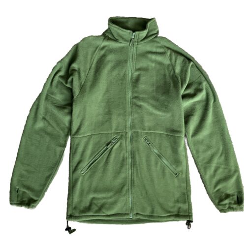 British Army Fleece Jacket NEW Thermal Zip Up Coat Long Sleeve Mens Large Green - Afbeelding 1 van 10